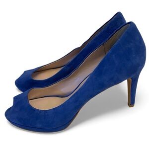 Vince Camuto Royal Blue Peep-Toe Heels, size 9
